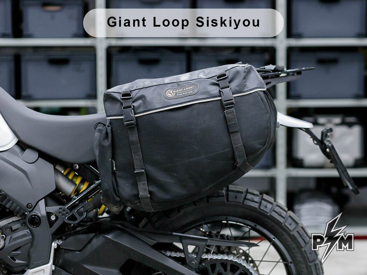 Perun moto Ducati DesertX Top luggage rack Giant Loop Siskiyou