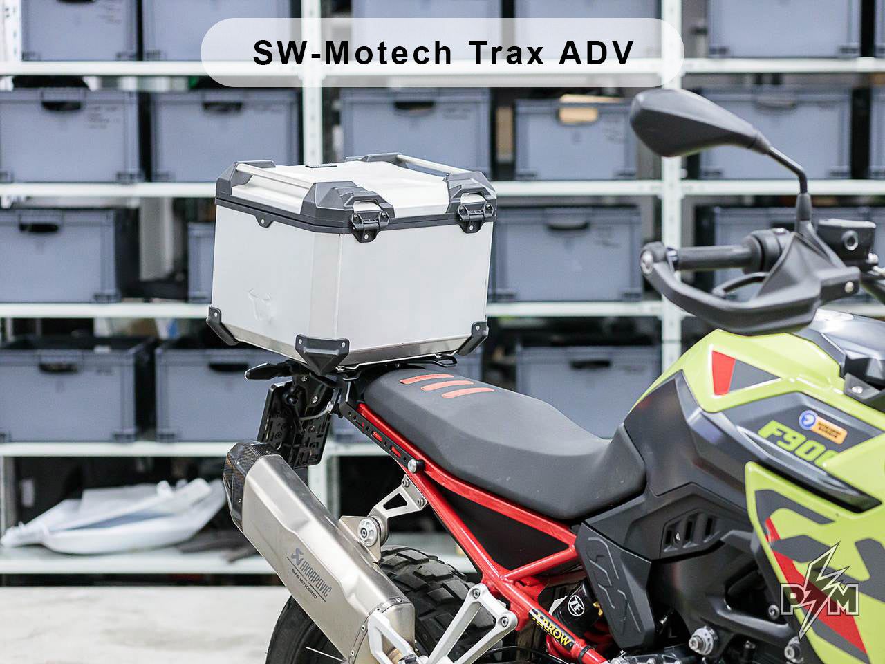 Perun moto BMW F900GS Top luggage rack - SW Motech Trax Adv 38 Top case 1