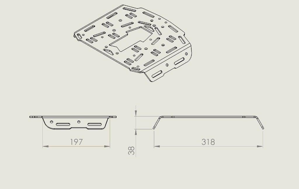 Perun moto Extension plate for KTM 690 Enduro SMC-R 10