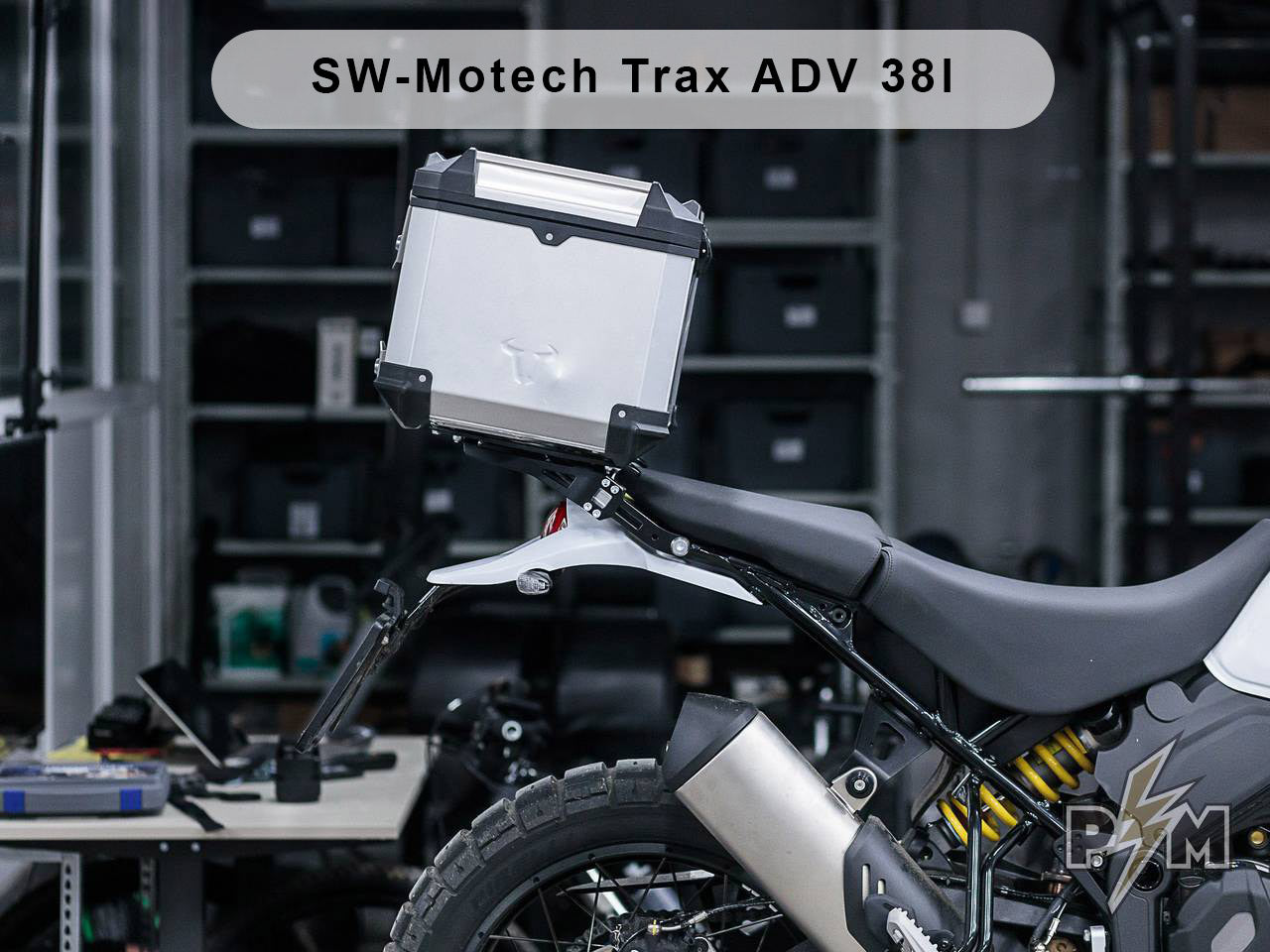 Perun moto Ducati DesertX Top luggage rack SW-Motech Trax ADV 38 top case