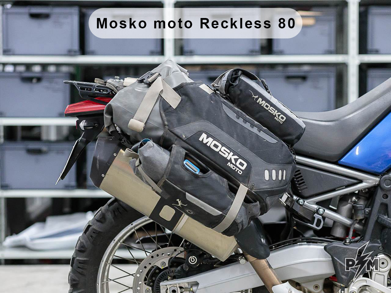 Perunmoto_Aprilia_Tuareg_Top_luggage_rack-Mosko Reckless 80