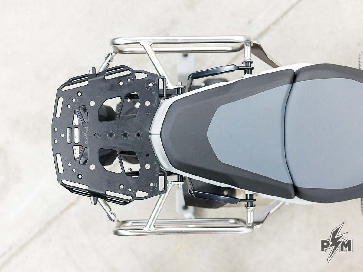 Perun moto BMW R1300GS Top luggage rack - Sport + Touratech pannier racks - integration kit - 3