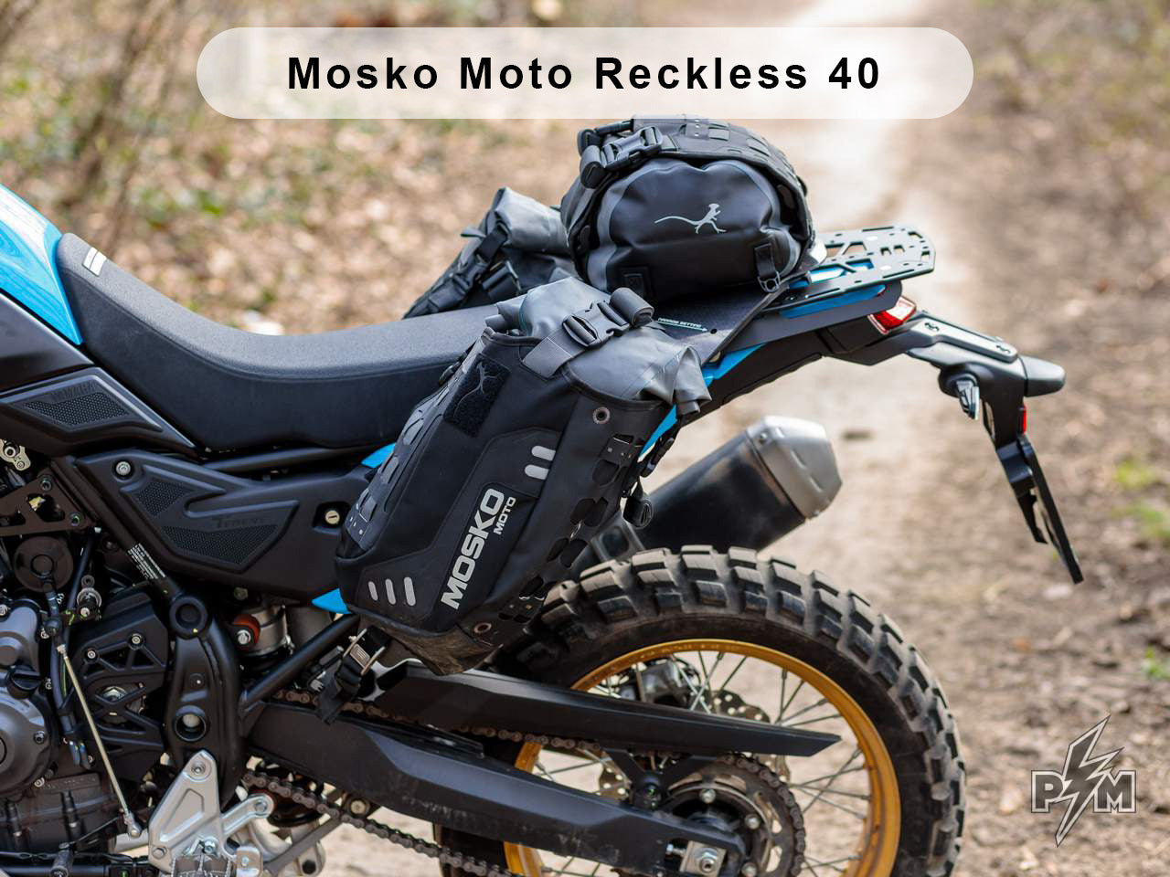 Perun moto Yamaha Tenere 700 Top luggage rack Gen2 + Mosko moto Reckless 40 & Gnoblin