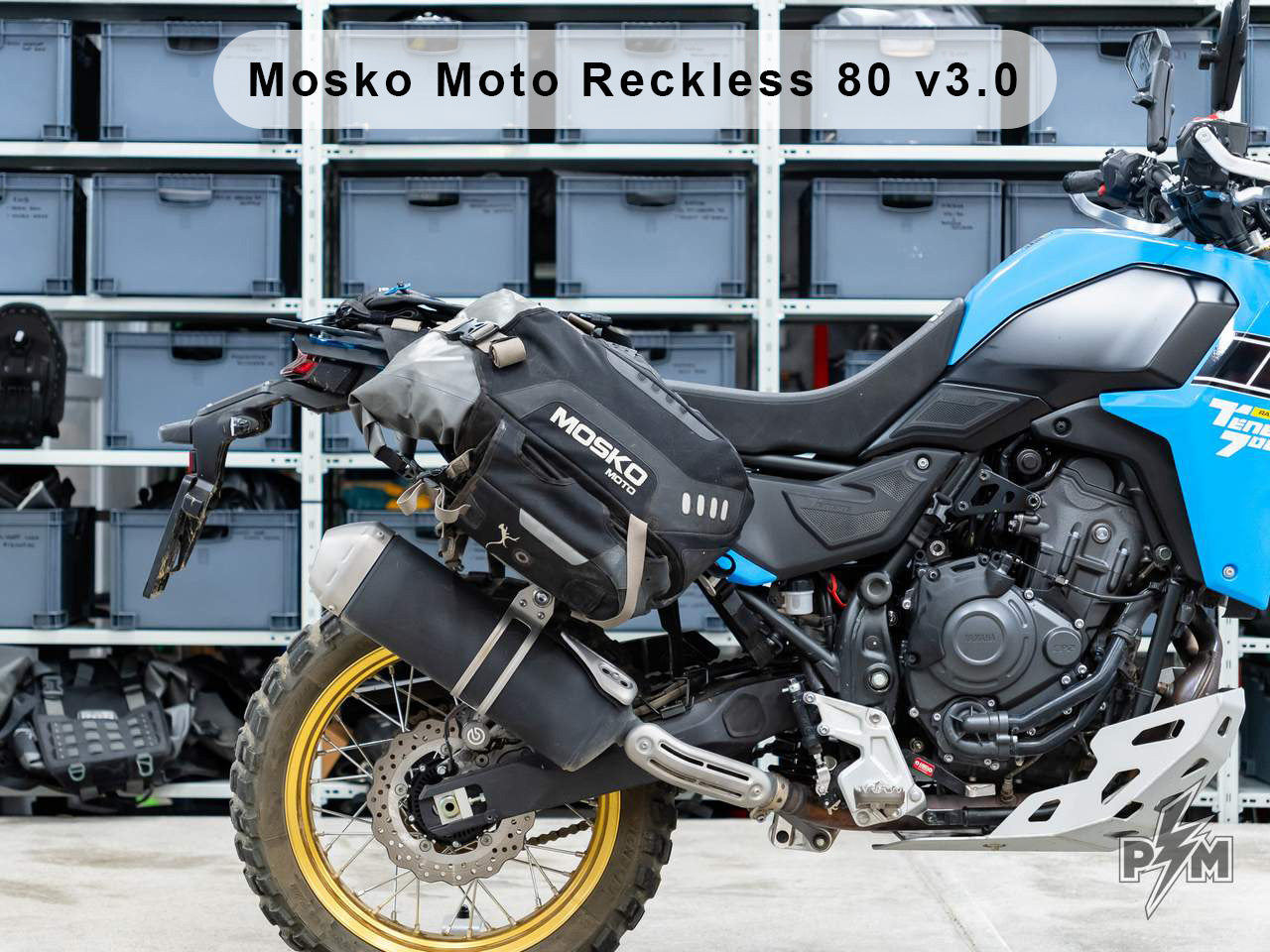 Perun moto Yamaha Tenere 700 Top luggage rack Gen2  and Side Carriers + Mosko moto Reckless 80 V3.0 Revolver